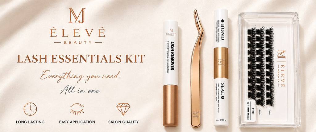 MJ ÉLEVÉ BEAUTY Limited Edition Mixed-Length Clusters lash essentials kit